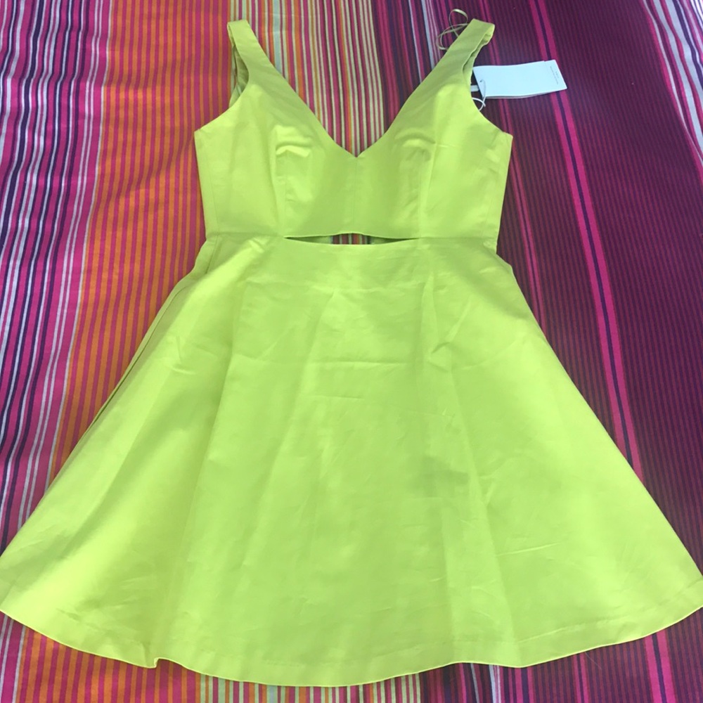 ZARA Chartreuse Dress